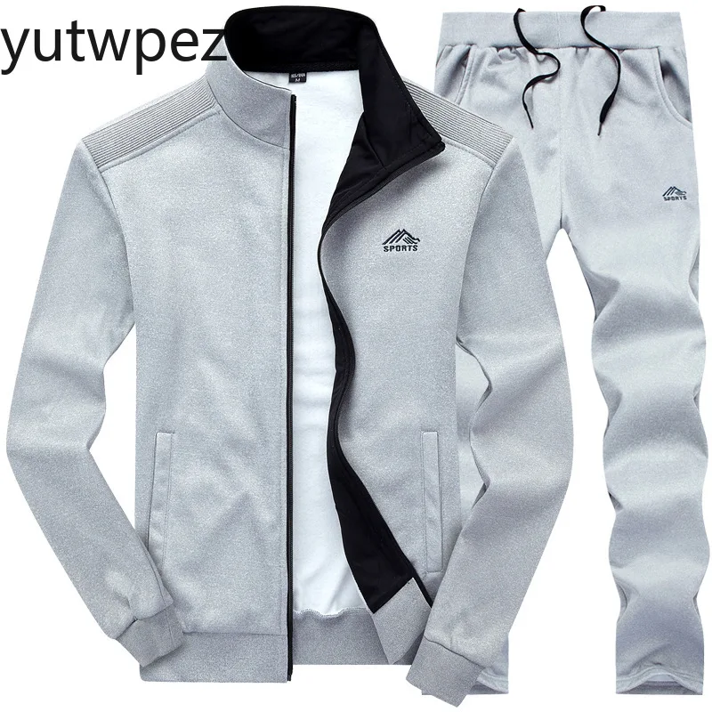 Hiking Gym Winter Jacket + Pants Outdoor Running Cycling Camping Casual Tracksuit Sports Wear Tracksuits Men‘s Sweatshirt Fleece view 3