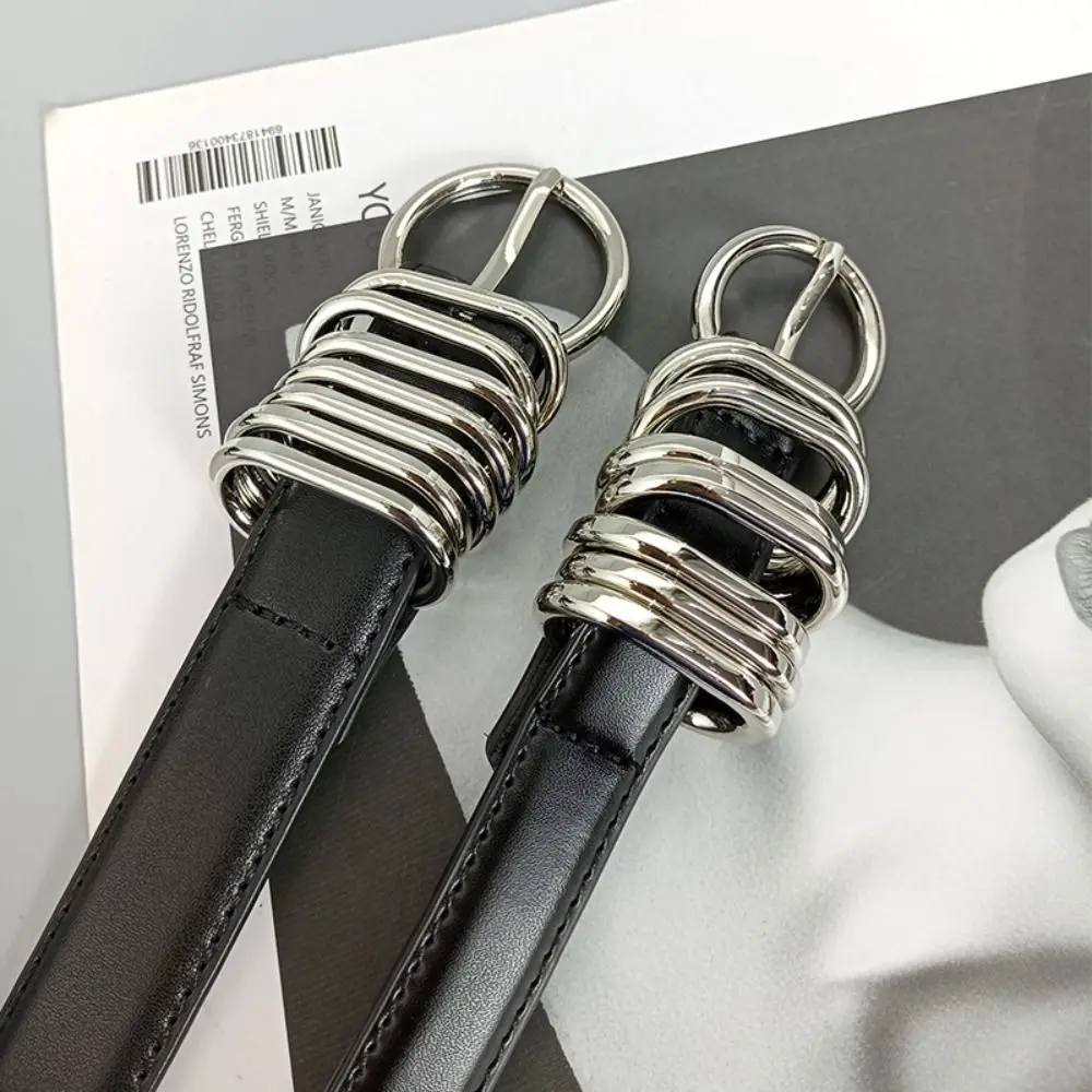 

Fashion Luxury Design Genuine Leather Belt Trendy Brand High-end Pin Buckle Belt Punk Versatile Cowhide Jeans Belts For Women