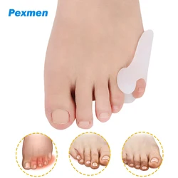 Pexmen 2/4Pcs Gel Pinky Bunion Corrector Toe Separators Bunionette Pads Toe Spacers for Pain Relief of Corn Callus and Blisters