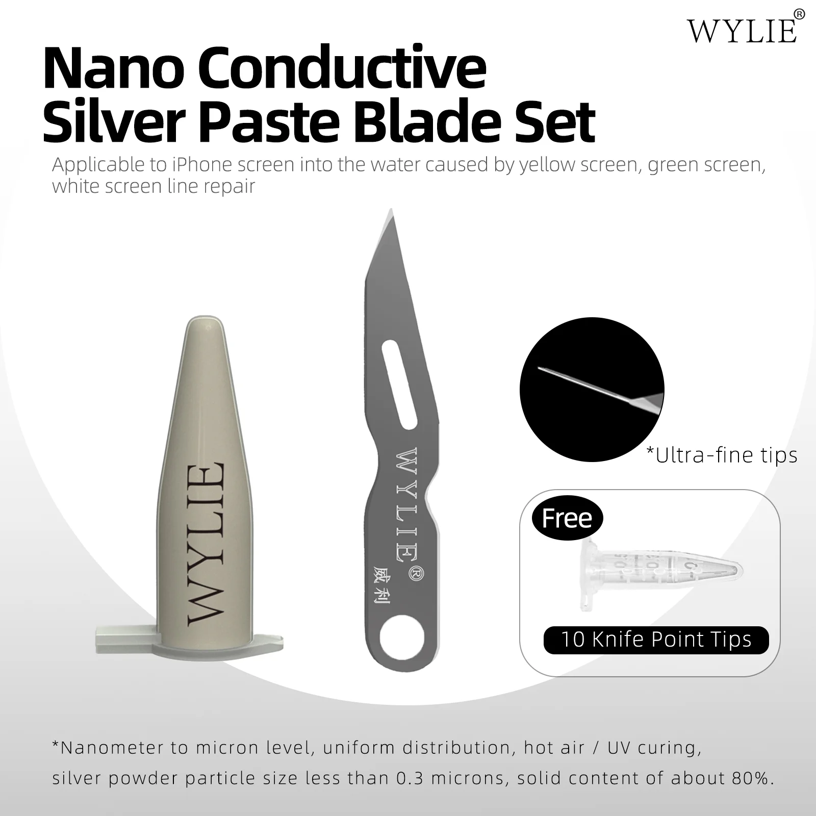 Wylie Nano Conductive Silver Paste Used for iPhone Repair Yellow Green White Screen Circuits Caused Water Ingress Damaged Screen