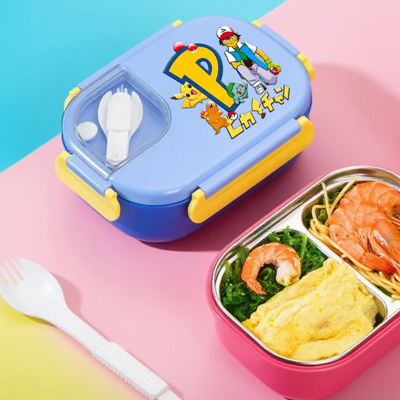 

Пикачу Покемоны Бенто Ланч-бокс Аниме Буква A-Z Контейнеры для хранения продуктов для мальчиков Школьный ланч-бокс для пикника Офисный чехол для ужина Подарок