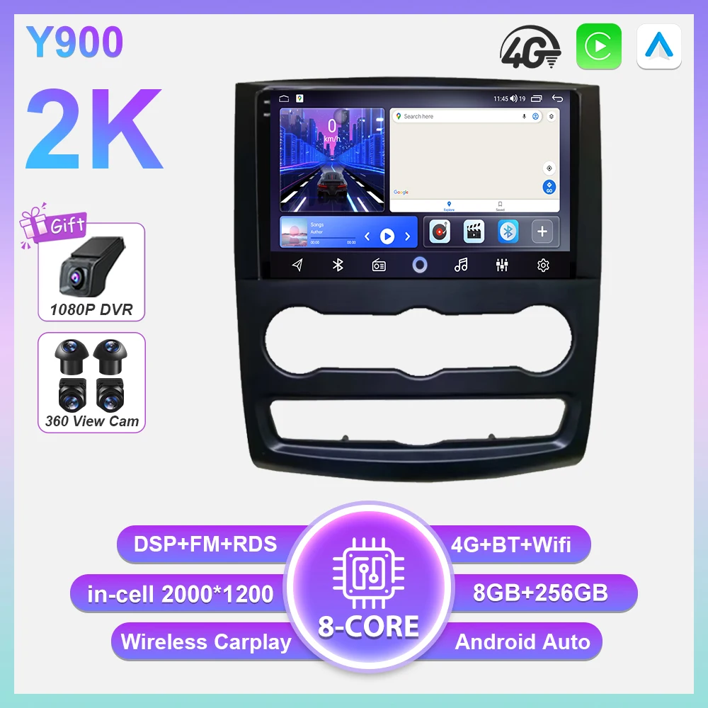 Android 16 autoradio intelligent systeem Carplay touchscreen 8-core Wifi voor Mercedes-Benz Sprinter en Volkswagen Crafter 2006