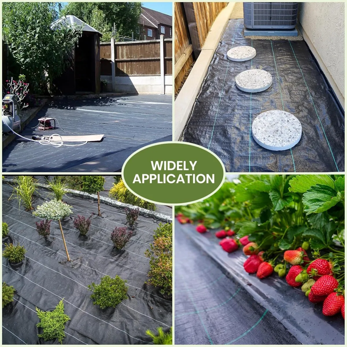 2025pp織り雑草マット　雑草マット　野菜園の雑草抑制用グランドカバー