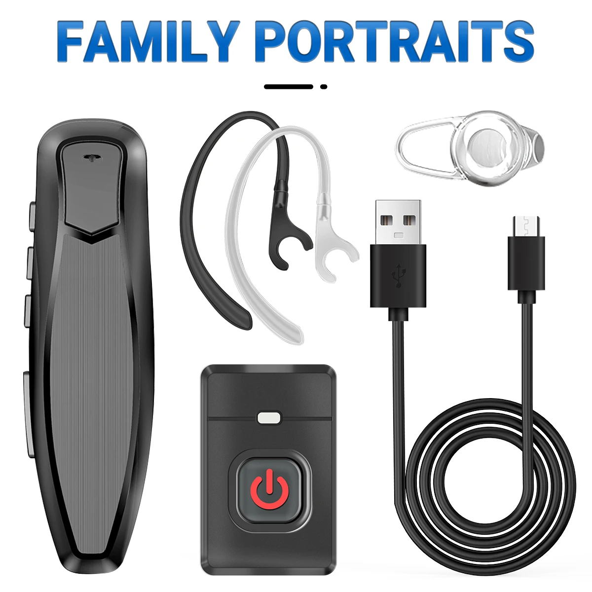 ABBREE auriculares inalámbricos Bluetooth PTT auricular manos libres con para Baofeng UV 5R 82 21 13 17 888S Quansheng UV K5 (8) 5R Plus K6