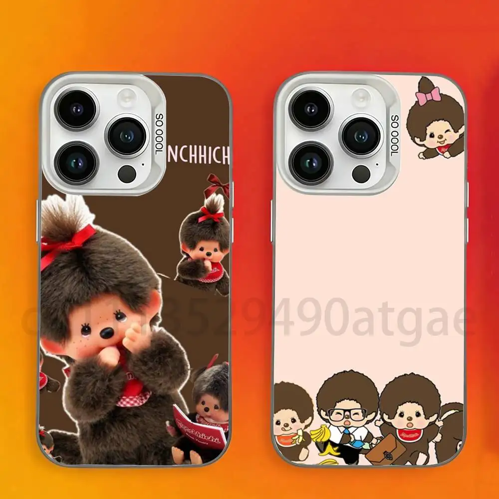 

Cute M-monchhichis-s Phone Case For iPhone 17,16,15,14,13,12,11,Pro,Max,Plus,Mini Candy Matte Shockproof Cover
