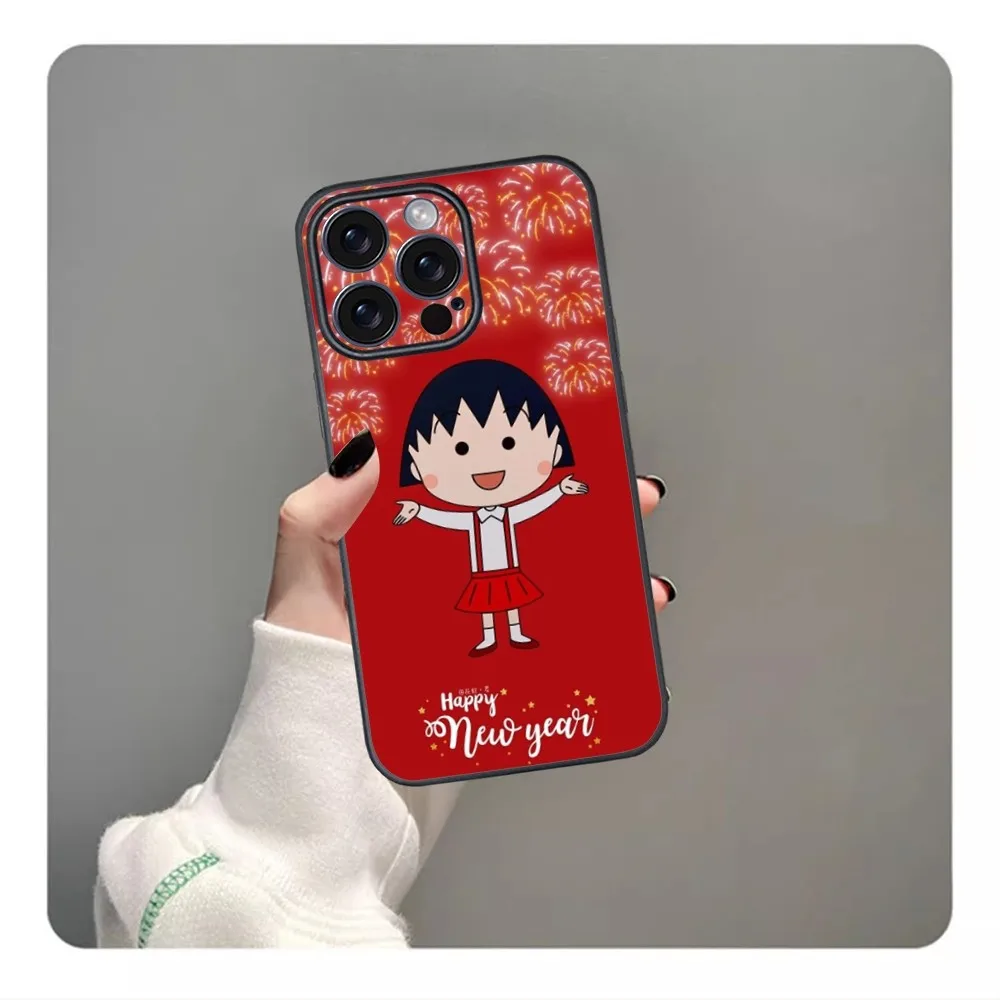 Catoon C-Chibi M-Maruko-C-Chan Phone Case For iPhone 16 15 14 13 12 11 PRO MAX PLUS Mini TPU Soft to Skin-friendly case