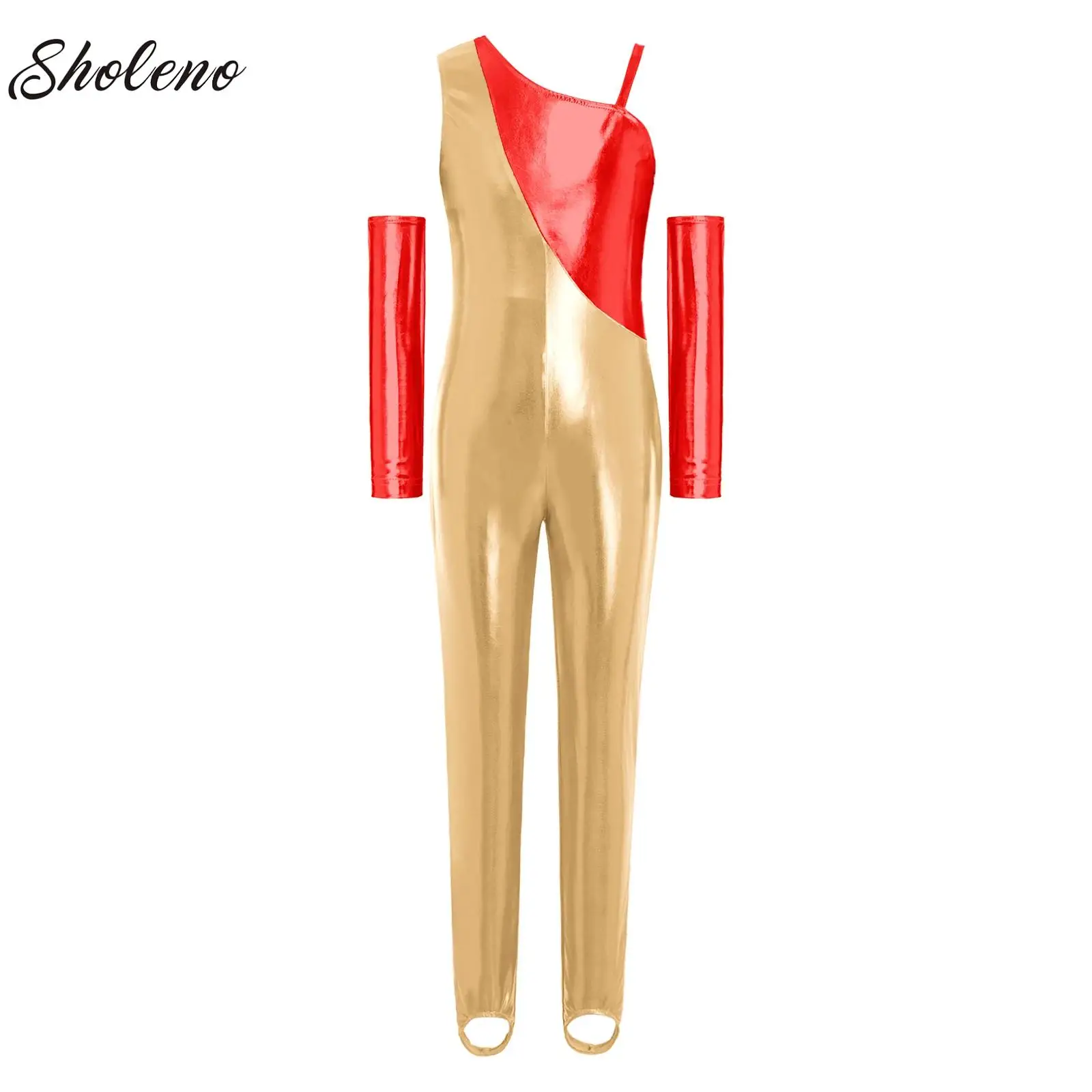 

Kids Girls Ballet Stirrups Jumpsuit Leotards Long Sleeve Gymnastics Unitard Ballet Dance Class Training Performance Costume