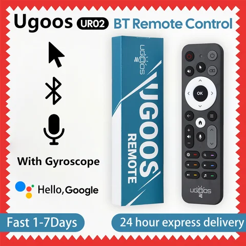 Original UGOOS UR02 BT Remote Control Replacement for Ugoos TOX1 TOX3 TOX4 AM8 PRO AM6B PLUS X4 X4Q Cube Pro Extra TV Box