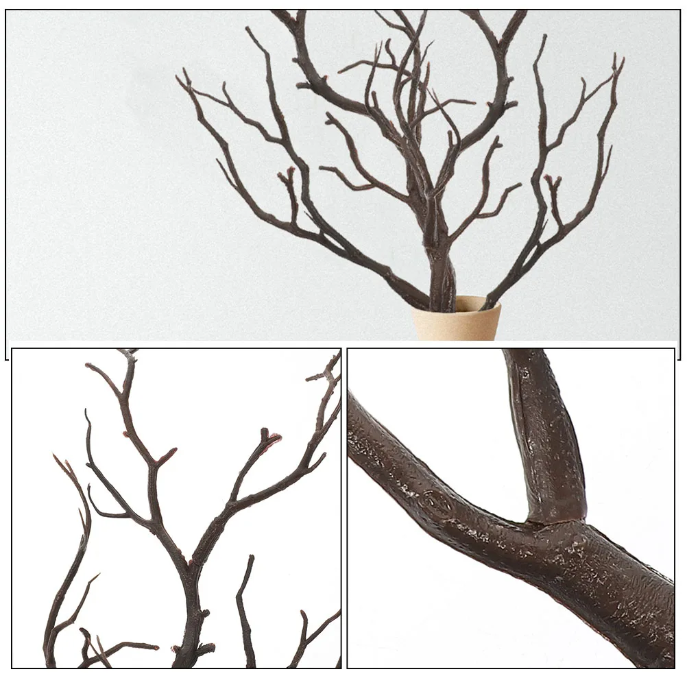 

6Pcs Artificial Fake Antler Shaped Tree Branches Plastic Dry Branches Decorative Plant Twigs DIY Vase Filling DIY Tree Twigs