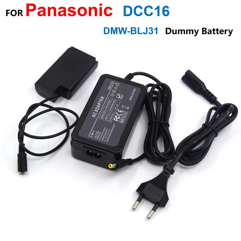 

DCC16 DC Coupler DMW-BLJ31 Dummy Battery + DMW-AC8 AC Power Adapter For Panasonic Lumix S1 S1M S1R S1RM S1H Digital Camera