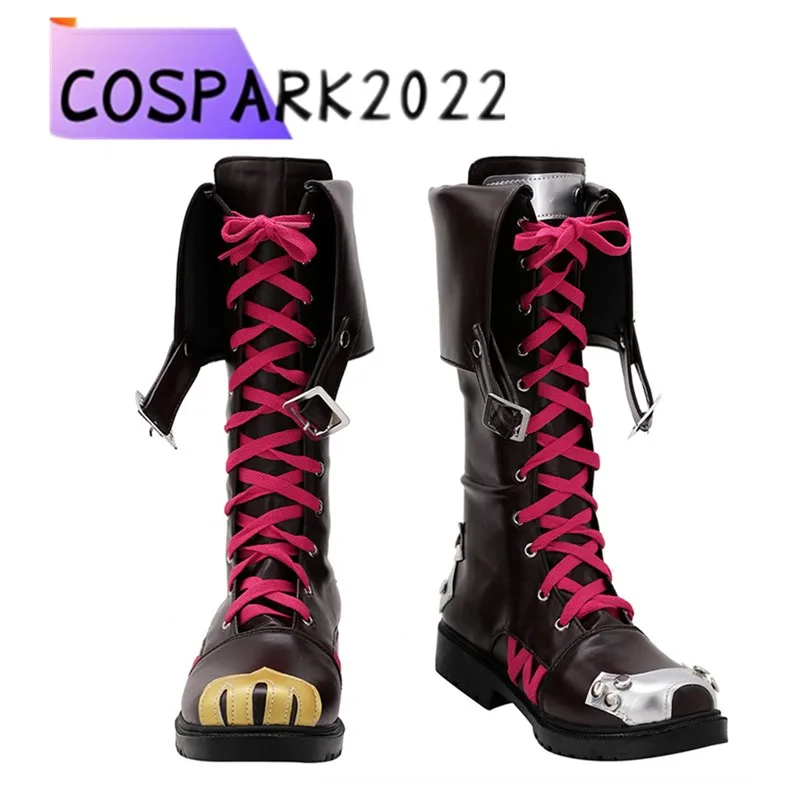 진크스 코스프레 신발 부츠 LoL 신발 성인 남성 아르칸 판타지아 여성 판타지 할로윈 카니발 파티 의상 액세서리 소품