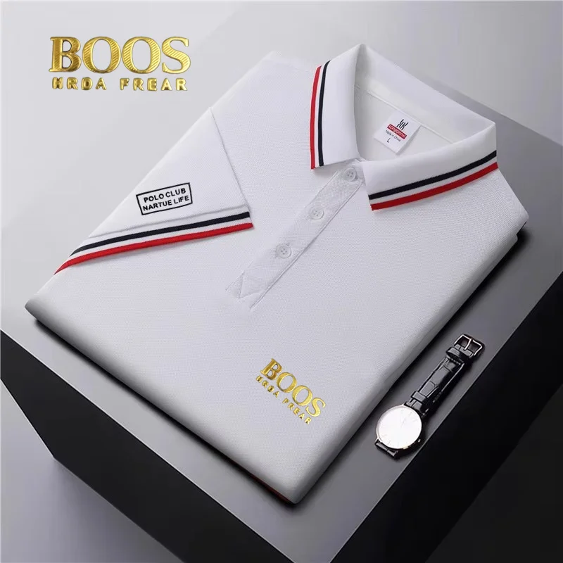 BOOSHRDAFREAR Authentic Badge Summer shirt short sleeved lapel t-shirt summer polo shirt cultural shirtemployee factory uniform - Image 5