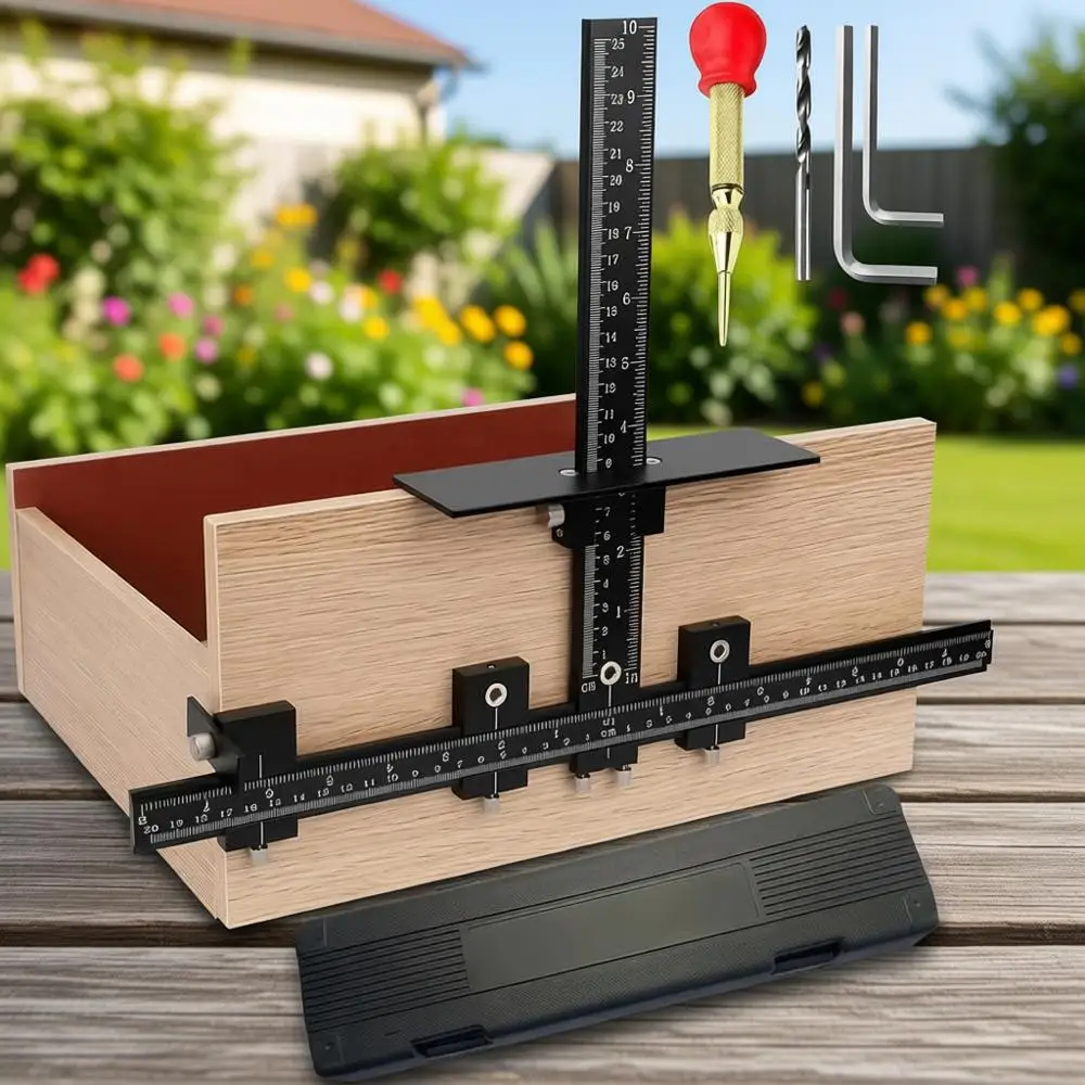 

Регулируемый шаблон для мебельной фурнитуры для точной установки дверных ручек и скоб