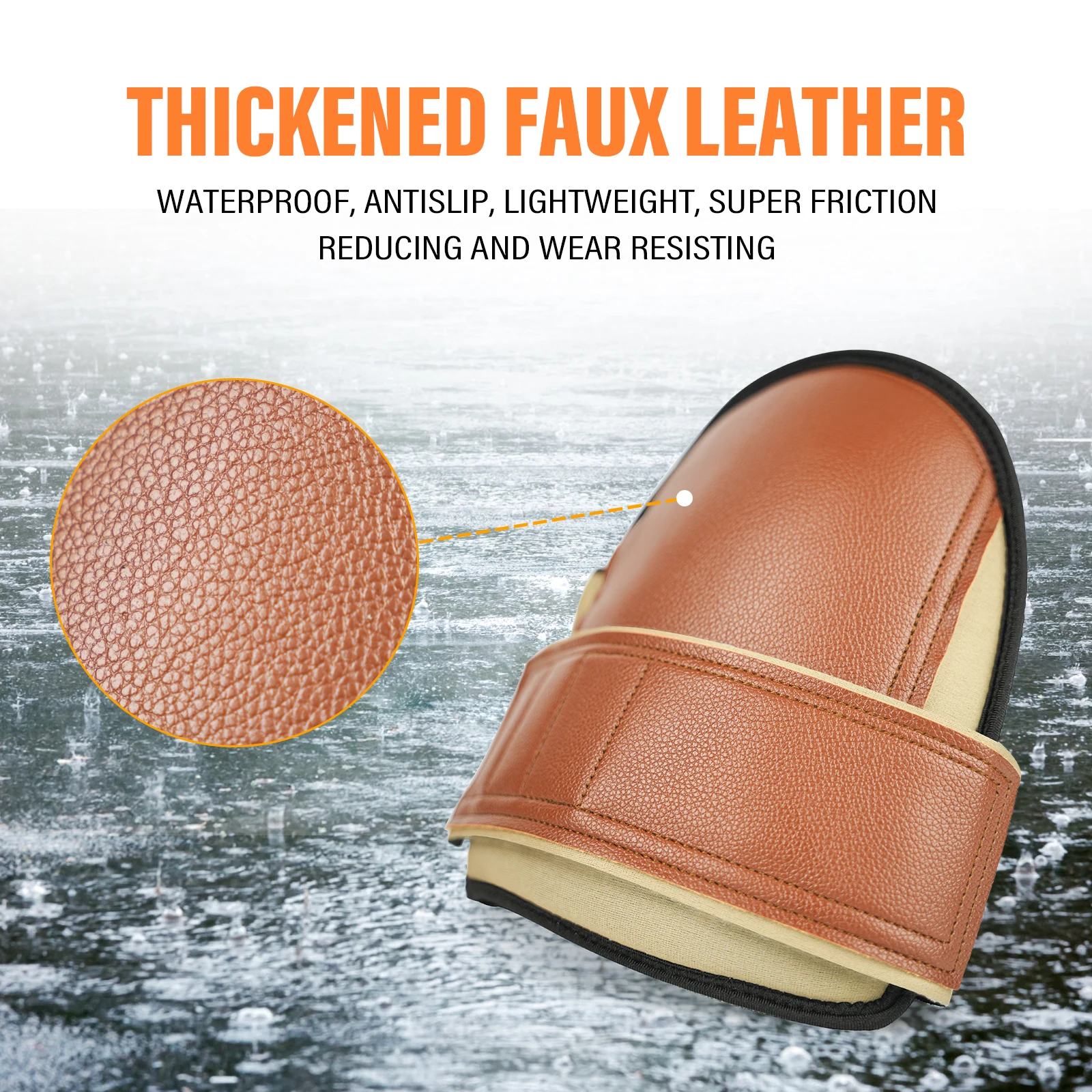 SuperSoft Leatherhead Safety Kneepads for Working Knee Protector Garden Mason, Large Size, in Pairs