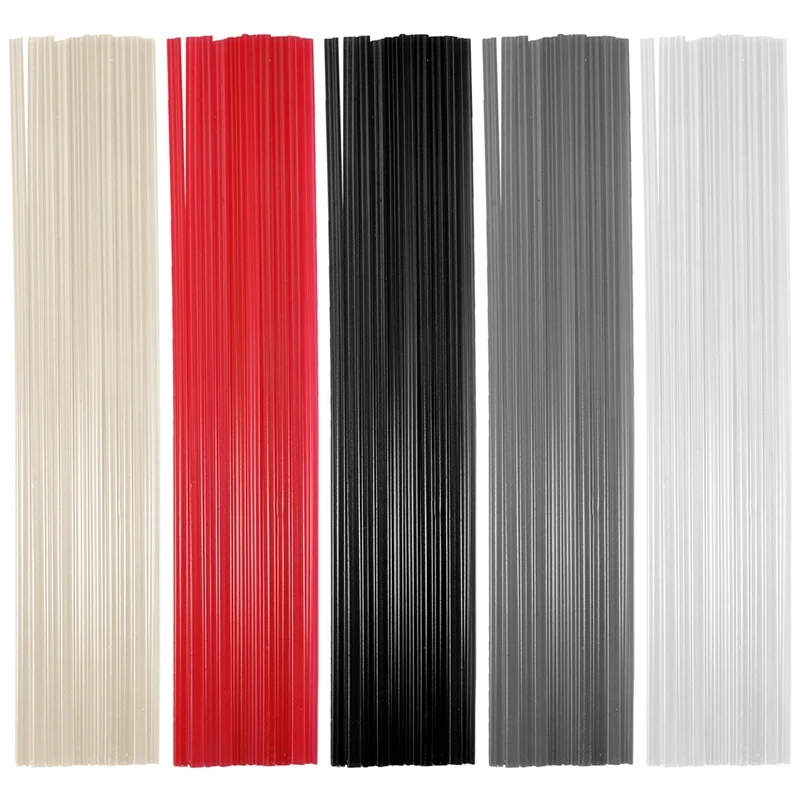 

【Hot Cake】50PCS Plastic Welding Rods - PP/PVC/PE Plastic Welder Rods For Hot Air Tools 10 Inch (Each Color 10PCS)
