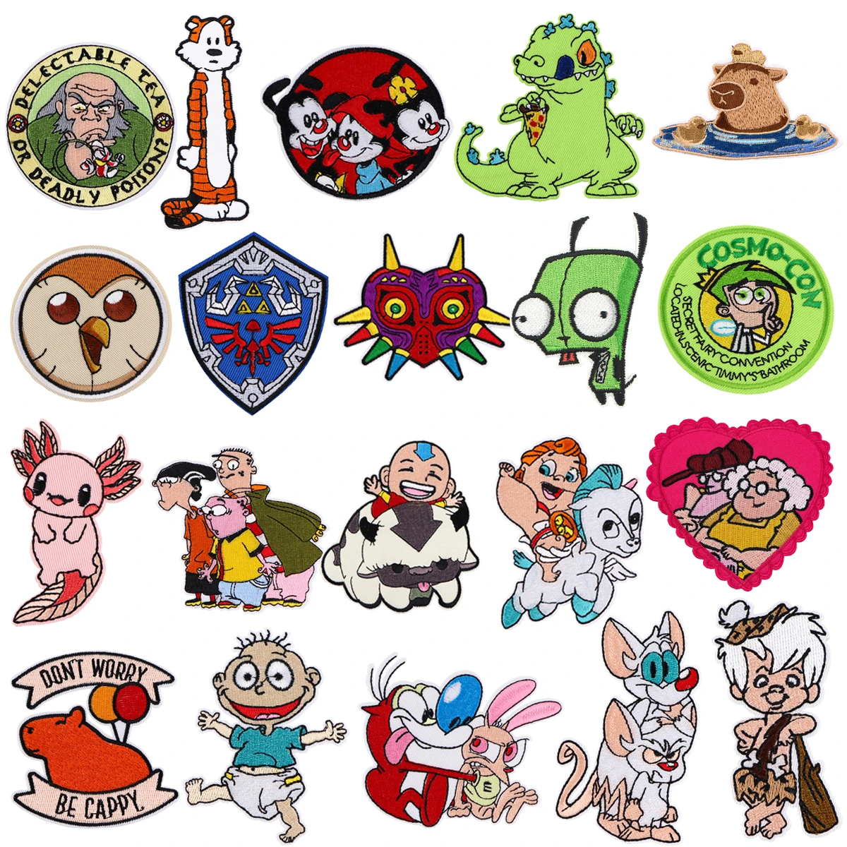 K774 Alien Embroidered Patches Iron on Sewing for Cloth Hat Bag Applique Embroideried Accessories for DIY Patchworks