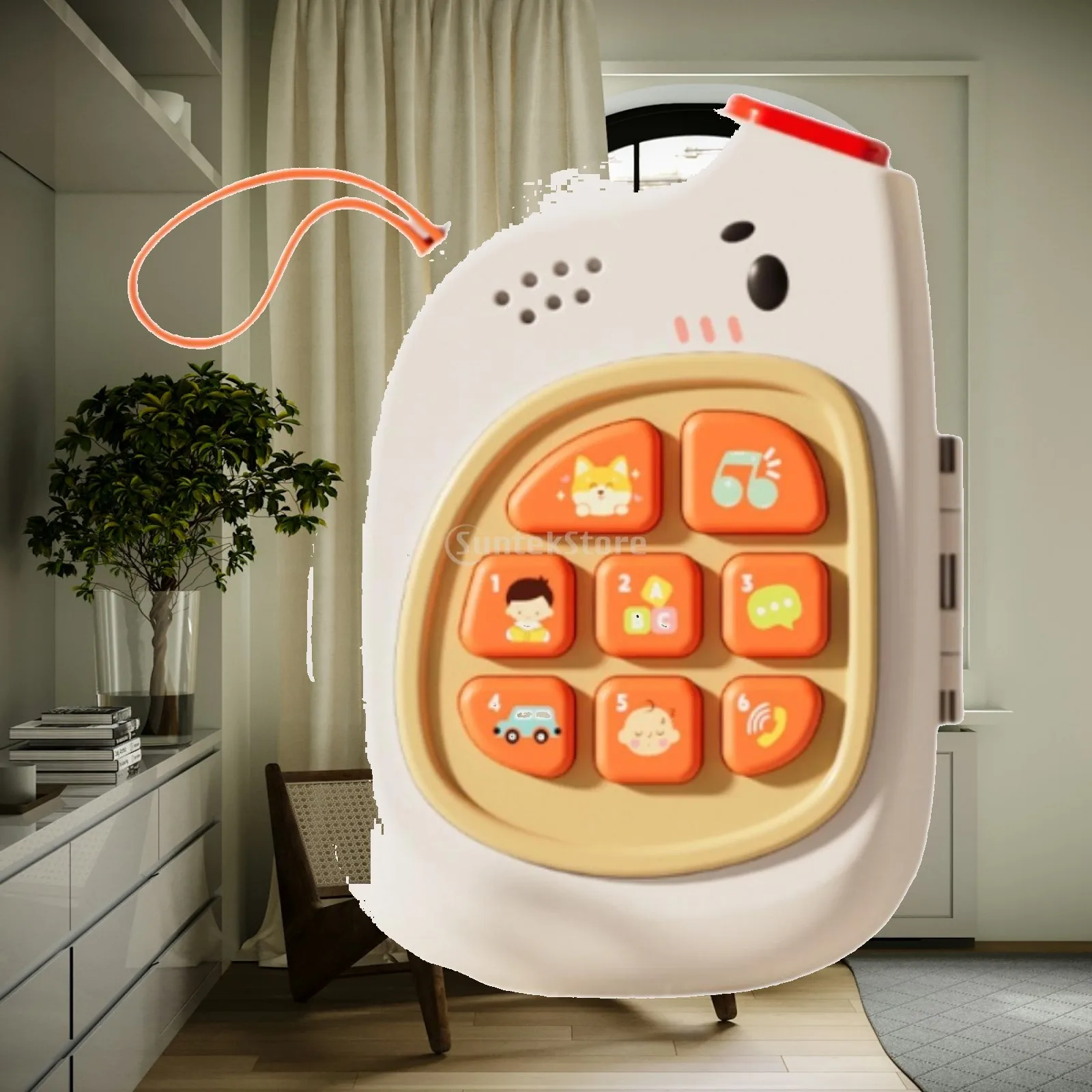子供用シミュレーション音楽電話おもちゃ、感覚ボード、微細運動能力開発、赤ちゃん用音楽電話おもちゃ、幼児、乳児、女の子、男の子向け