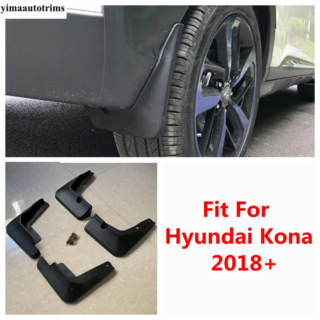 

Car Mud Flaps Mudguard Mudflap Guard Fender Plastic Protection Cover Trim For Hyundai Kona 2018 - 2020 Accessories Exterior Kit