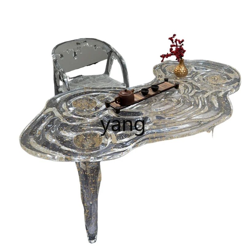 LTT Water Pattern Glacier Tea Table Modern Light Luxury Premium Acrylic Coffee Table