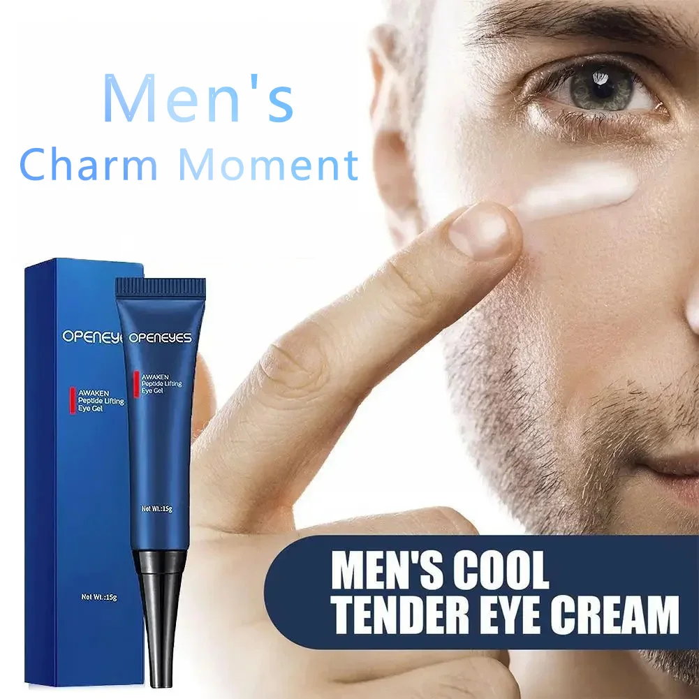 Men Eye Cream Hyaluronate Cool Eye Gel Moisturizing Under Eye Cream For Dark Circles Puffiness Fine Lines Eye Serum
