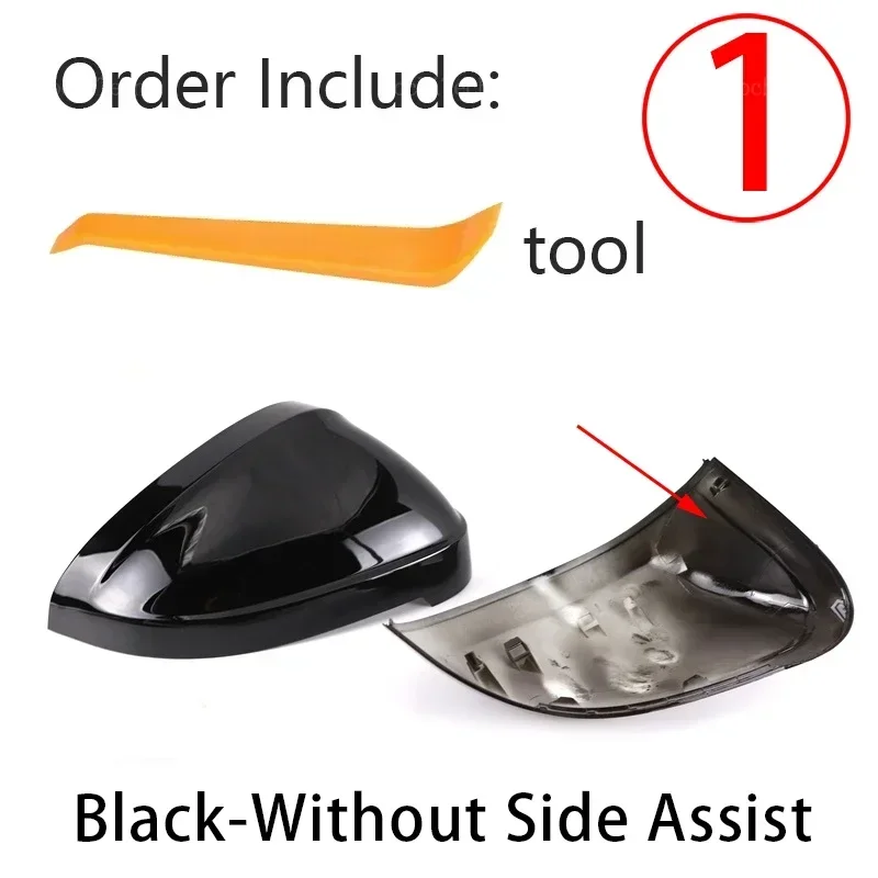 2x Carbon Fiber Style Black Rearview Side Mirror Cover Caps für Audi A4 B9 Quattro Sline A5 S5 RS5 Sportback Side Assist