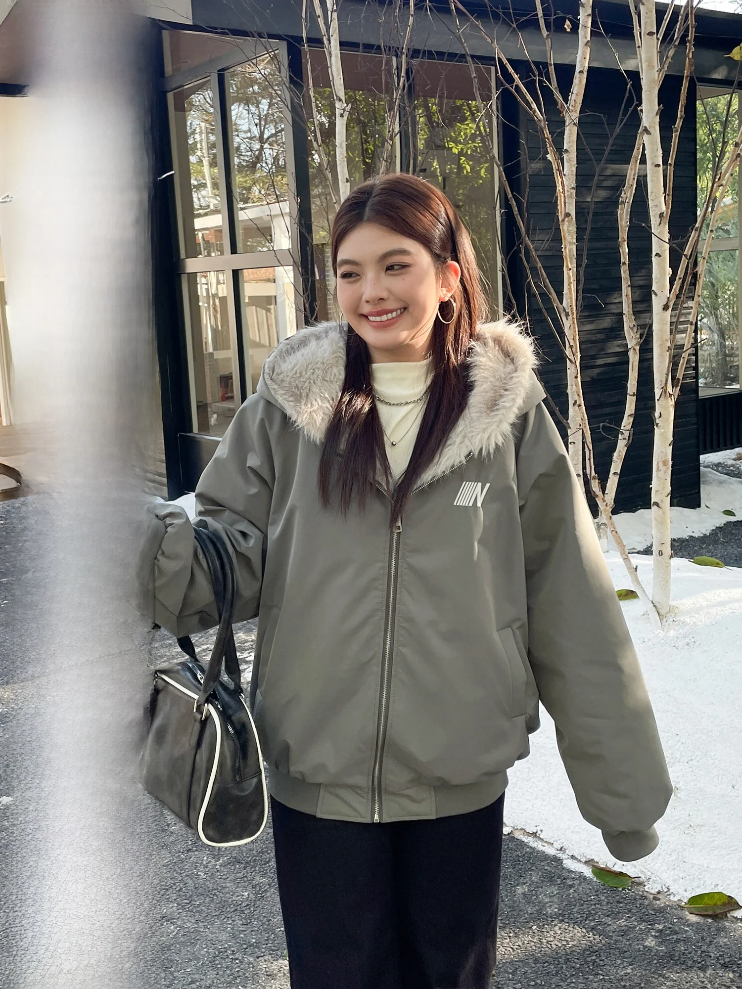 

Зимняя куртка большого размера с утепленной подкладкой и капюшоном, в американском стиле, для молодых женщин 8-24 лет