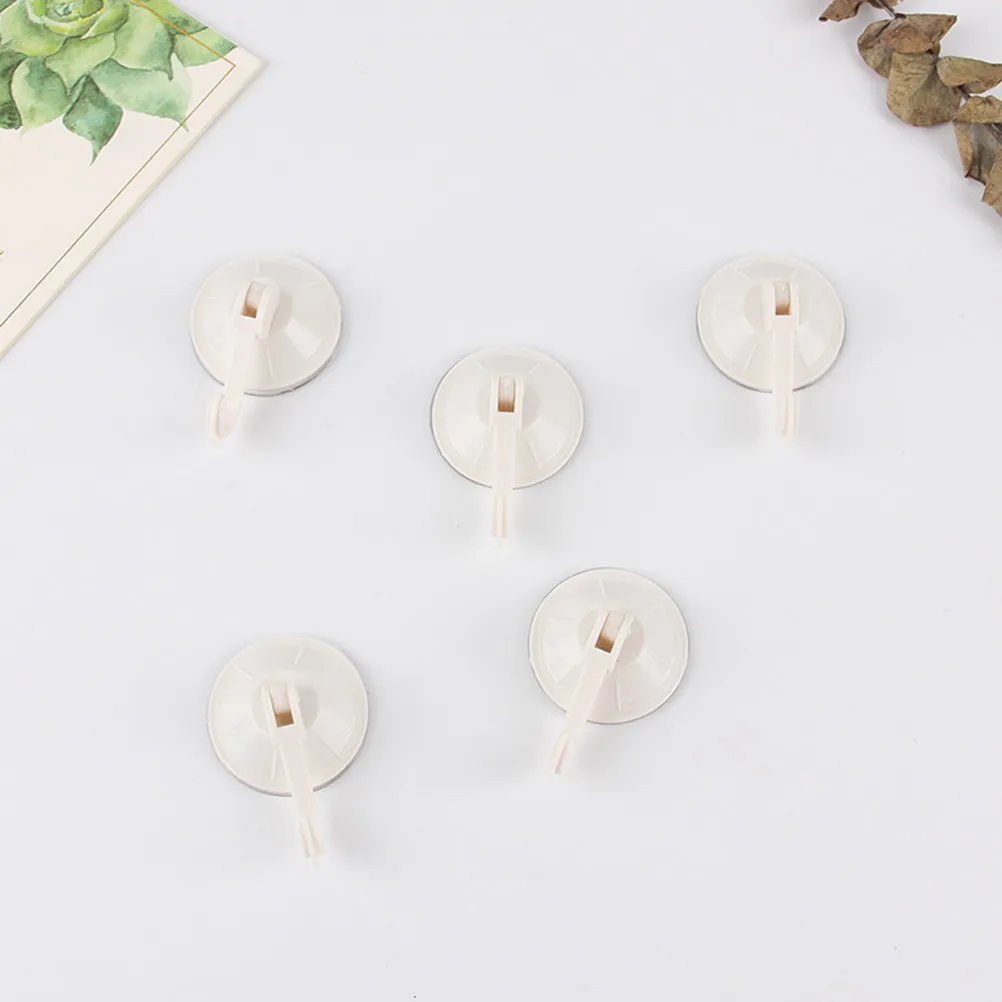 5Pcs No Mark Heavy Duty Suction Cup Hooks Vacuum Holder Bathroom Kitchen Towel Robe Organizer Suction Cup Hooks