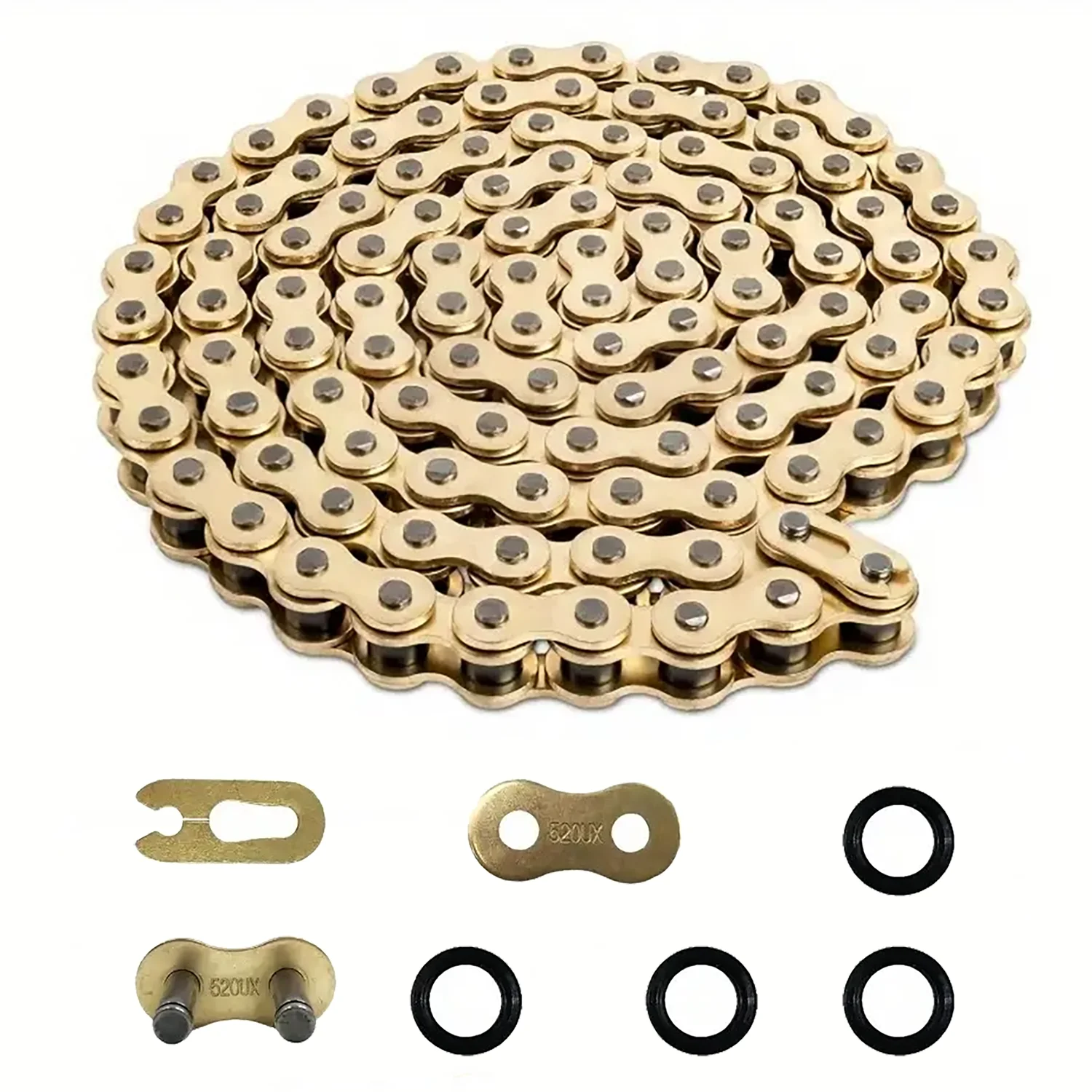 

Motorcycle Chain 520 O-Ring 120 Links Drive Roller Chain For Honda Suzuki Kawasaki 250cc 450cc Dirt bikes ATV Quad Motocross