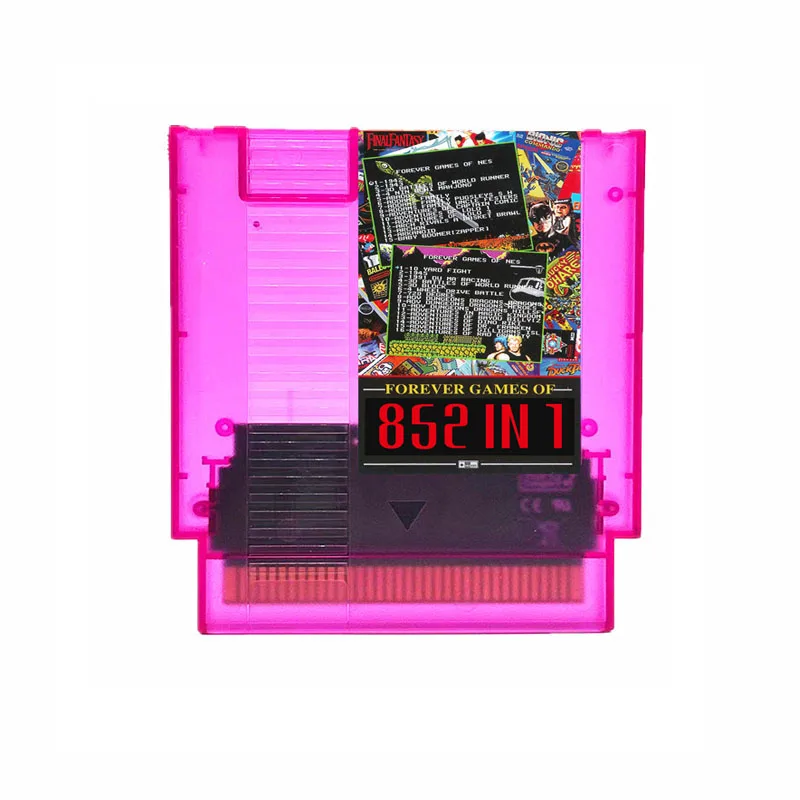 FOREVER DUO GAMES OF NES 852 in 1 Game Cartridge for NES Console,1024MBit Flash Chip in Use