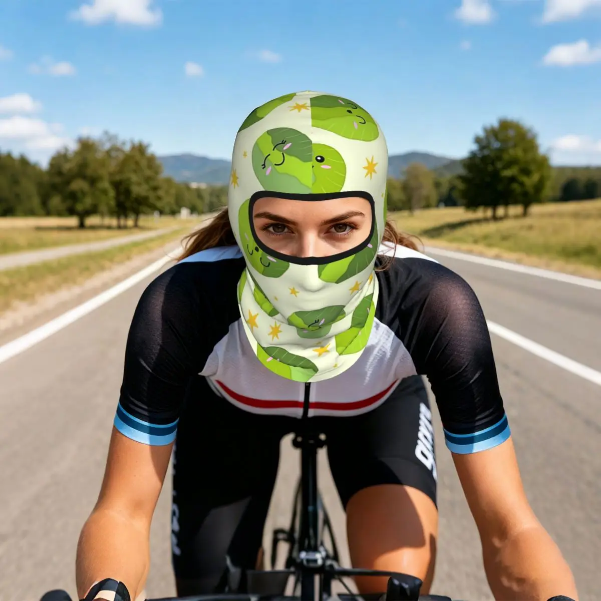 It's Snowing Brussels Sprouts Breathable Thin Balaclava Full Face Mask Sun Protection Neck Gaiter For Motorcycle Fishing Outdoor