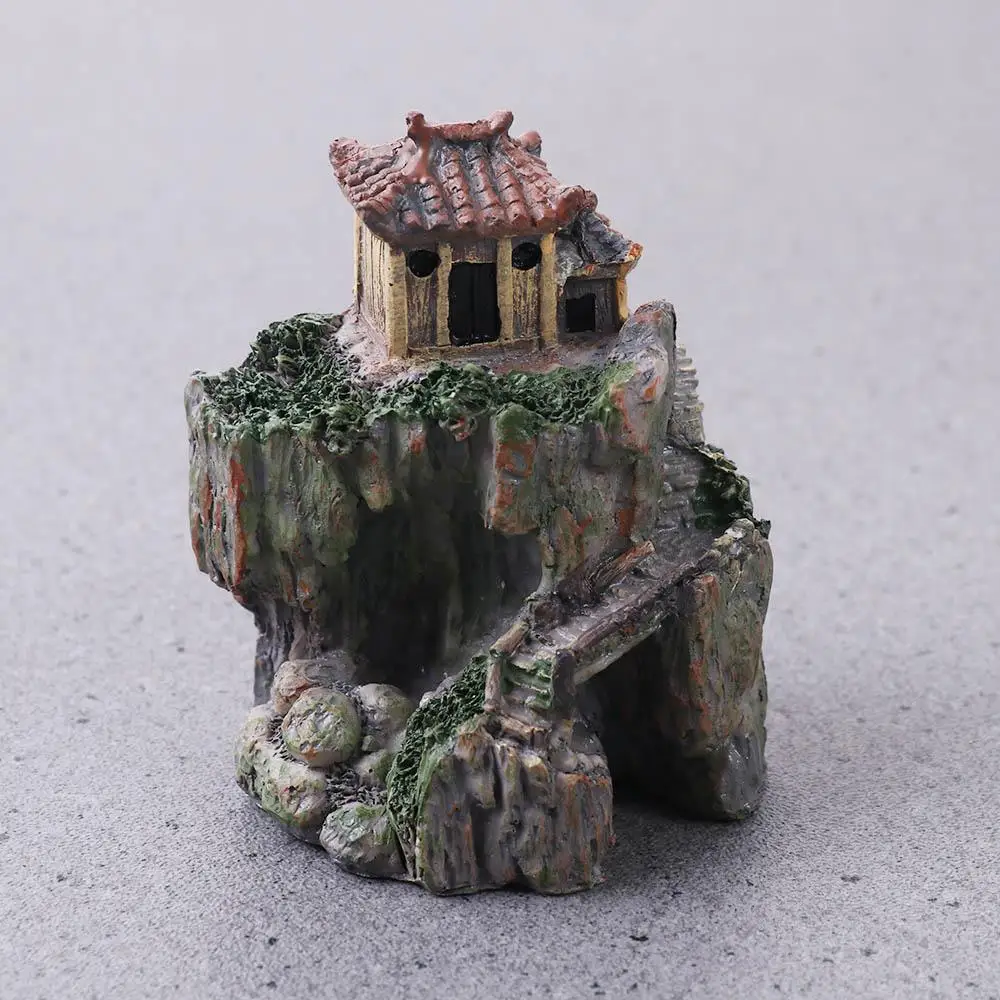 Small House Eco-friendly Fall Resistant Resin Mini House Model Statue Garden DIY Bonsai Decoration for Home Accessories