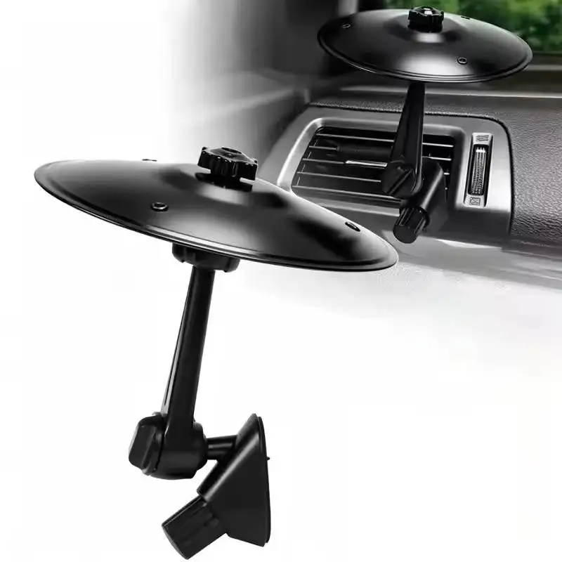Clip-On Mini Air Vent Musical Drum Alloy Saucer Car Crash Cymbal Easy-Install Vehicle Crash Drums With Decorative Design