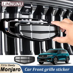 LINNUNU джили монжаро подходит для KX11 Geely Monjaro Xingyue L логотип рулевого колеса автомобиля CMA передняя решетка значок эмблема крышка ступица наклейка аксессуары