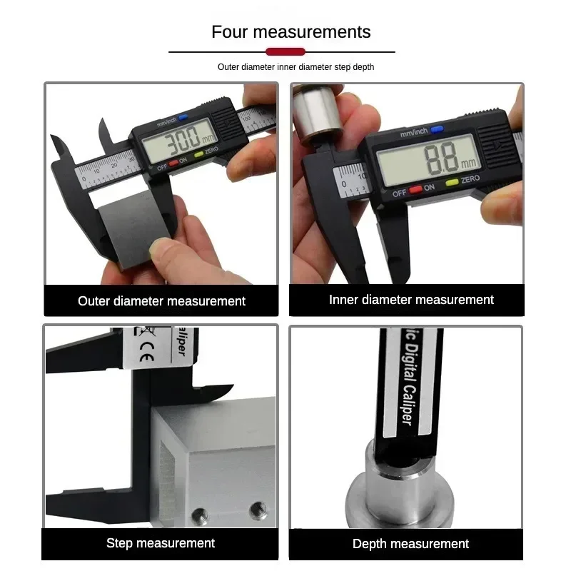 Calibrador Digital electrónico de fibra de carbono, calibrador Vernier, micrómetro, herramienta de medición, regla Digital, 150mm