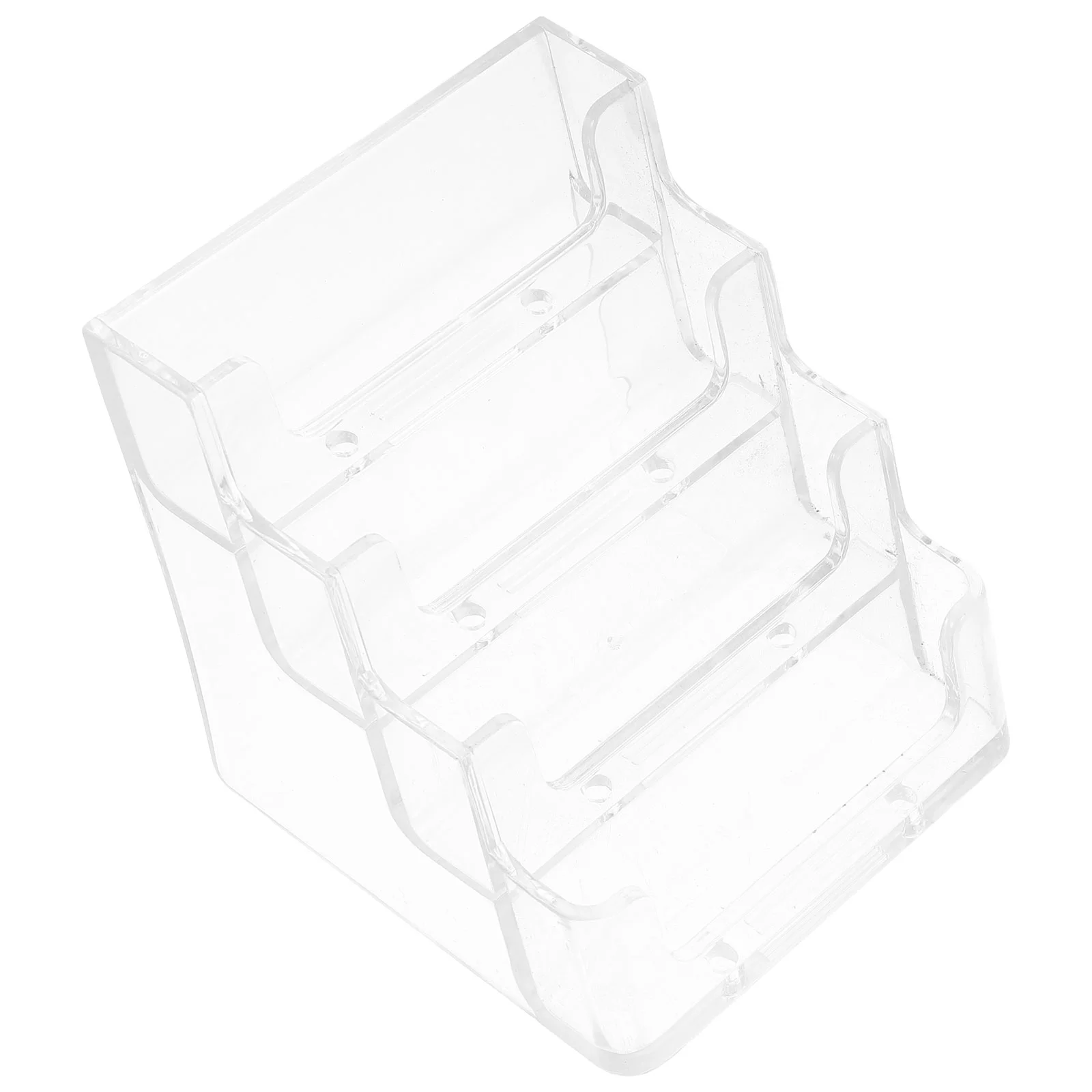 

Business Cards Acrylic Holder for Desk Clip Outdoor Organizer Gift Display Stand