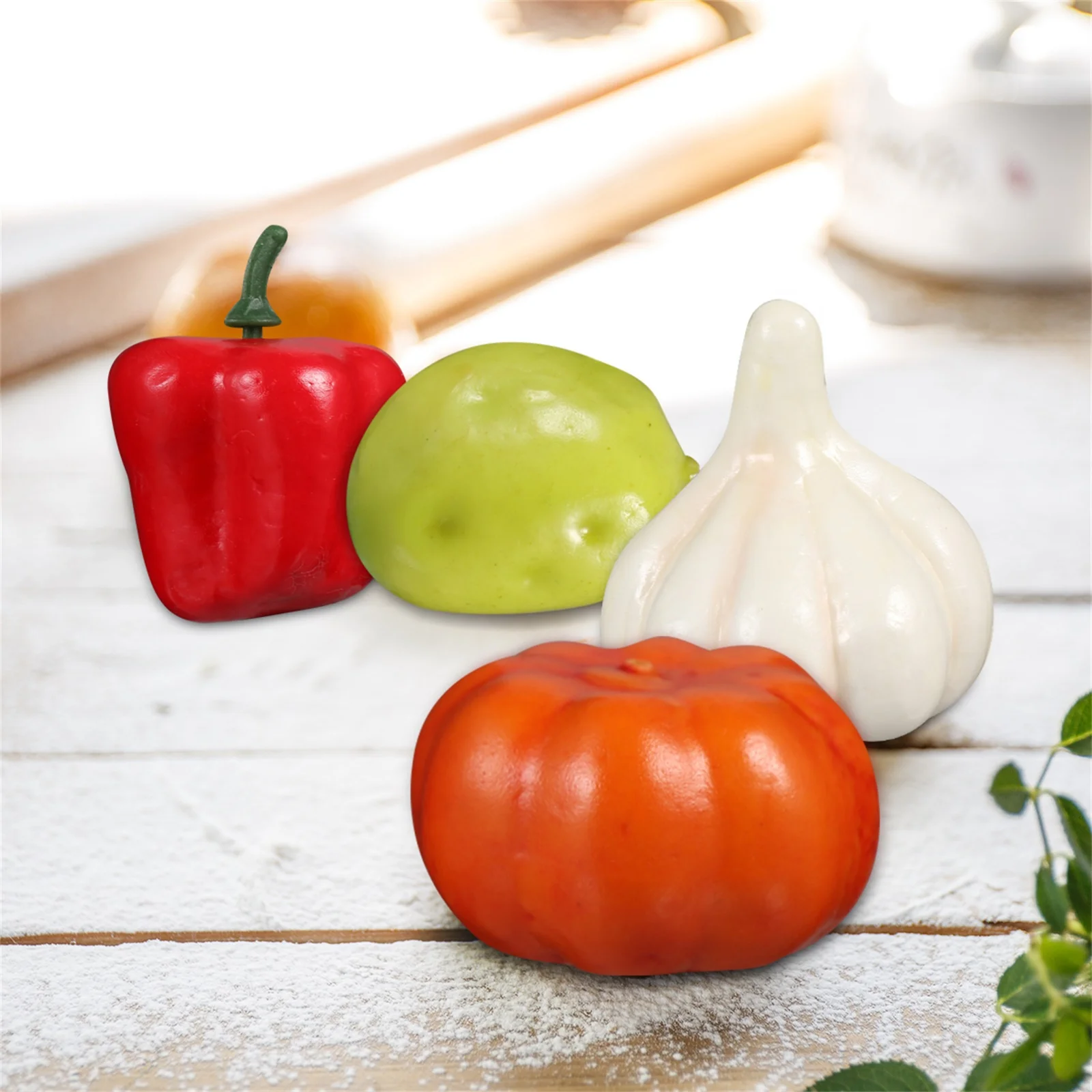 

40pcs Artificial Vegetables Set Realistic Potato Red Pepper Pumpkin Models For Kitchen Home Party Decor Thanksgiving Photo Prop