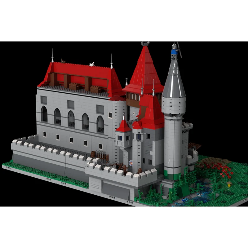 精巧な新製品MOCビルディングブロック中世建築モデルコルビン城テクノロジーモジュラー子供用おもちゃDIYセット