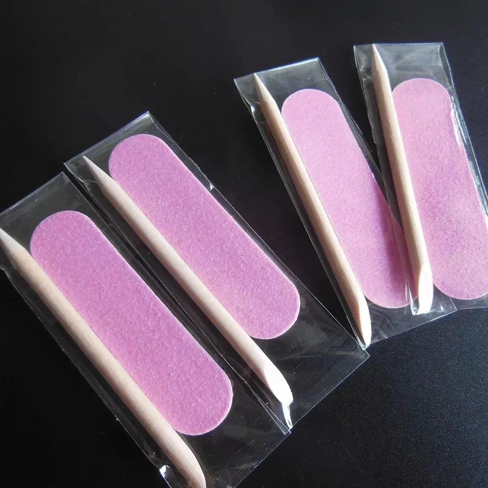 10-delige mini-manicureset pedicureset wegwerp nagelkit hotel nagelvijl houten nagelvijl nagelriem houten stok