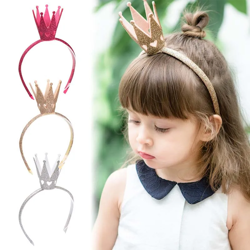 Happy Birthday Stereo Crown Girl Hollowed Out Hair Hoop Holiday Wedding Dance Children\'s Headwear Hair Accessories