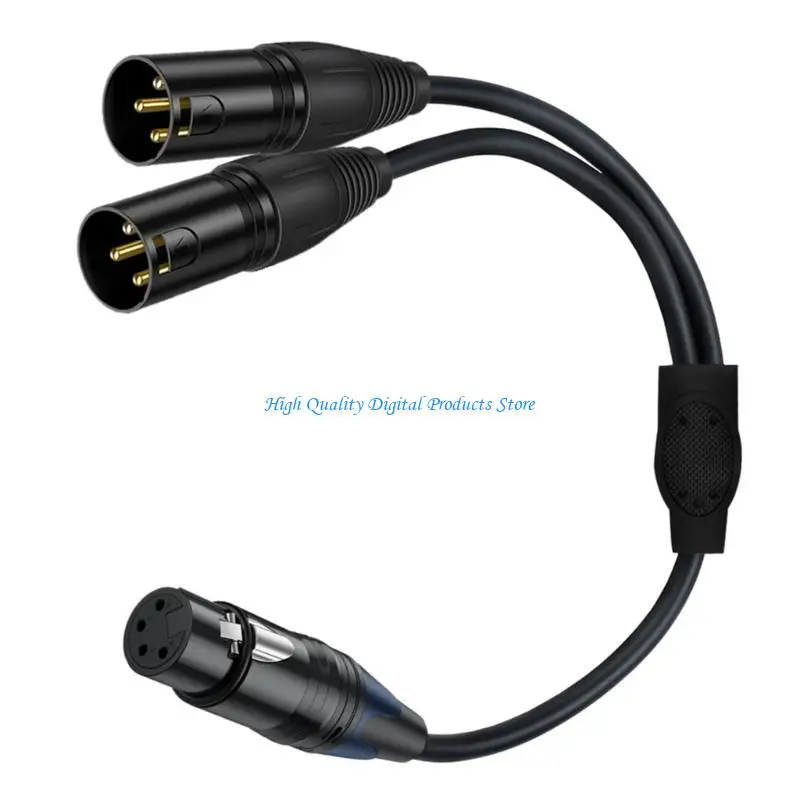 U2JE Professional &Durability XLR 4Pin To Double 3Pin Music Cable XLR Splitter Cable