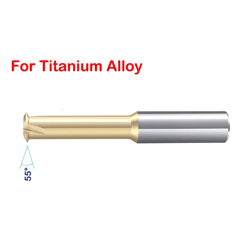 CNC 55° Machine Solid Carbide Tungsten Steel Single Tooth Thread Milling Cutter P 0.793 1.058 1.27 BSP G PS W 1/4 3/8 Mill Mills