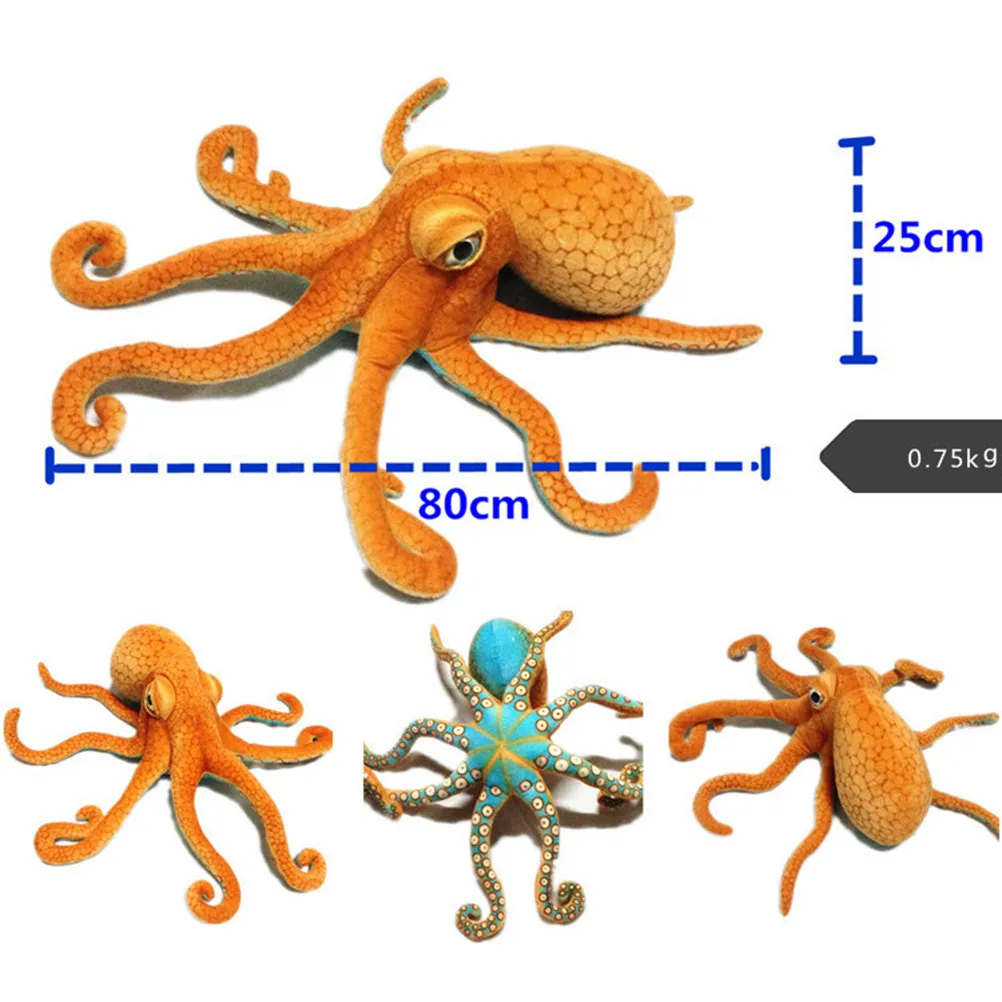

Octopus Stuffed Cushion Soft Comfortable Large Realistic Marine Animal Decorative Throw Pillow for Kids Octopus