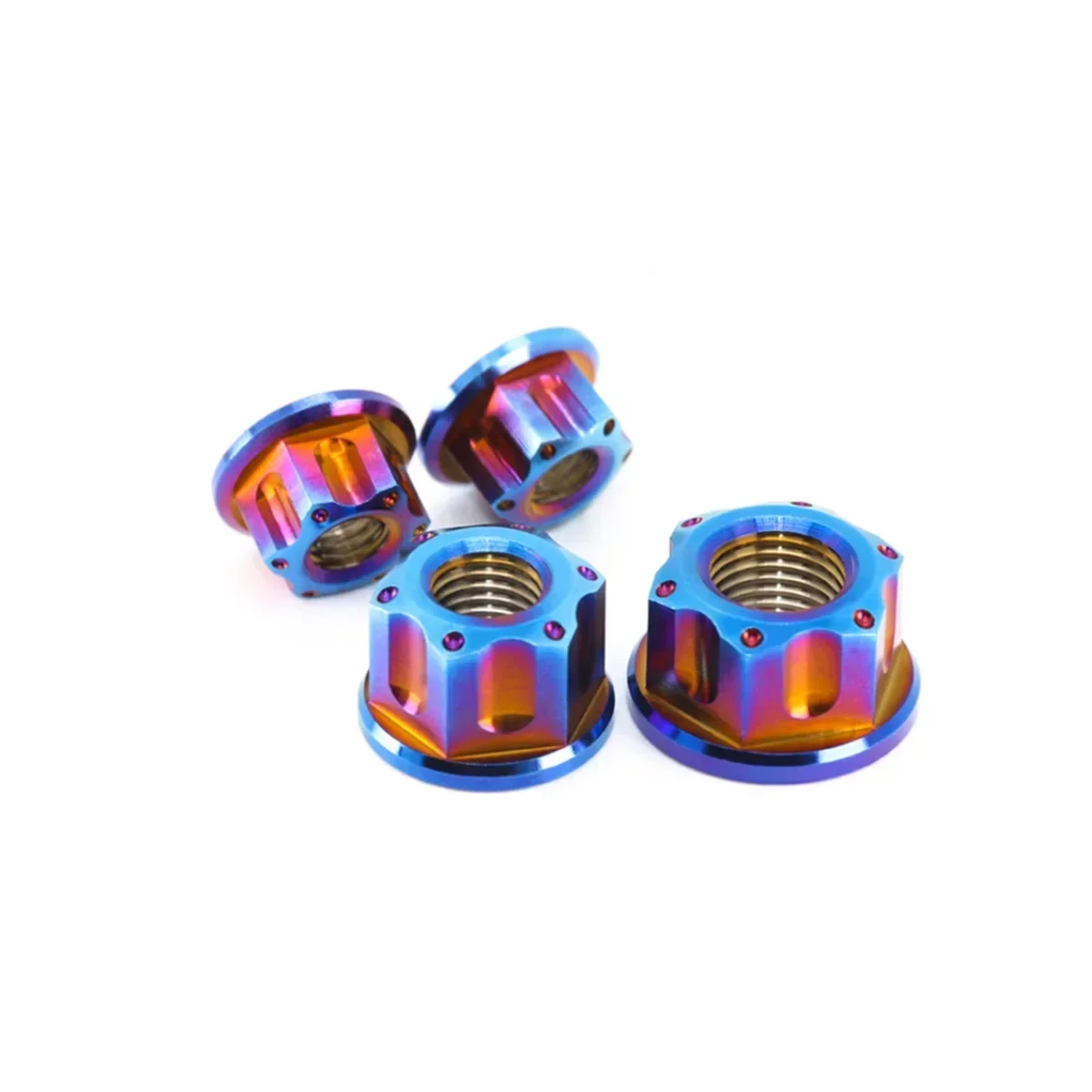 Titanium Alloy Flange Fancy Nut / Motorcycle Rear Axle Modification Nut / Fixed Locking Nut M5M6-M12