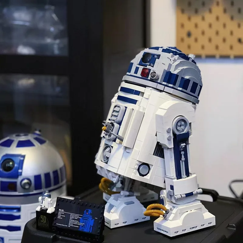 Quente 2314 pçs robô espaço união figuras moc 75308 r2d2 R2-D2 blocos de construção tijolos figuras adulto aniversário presentes natal