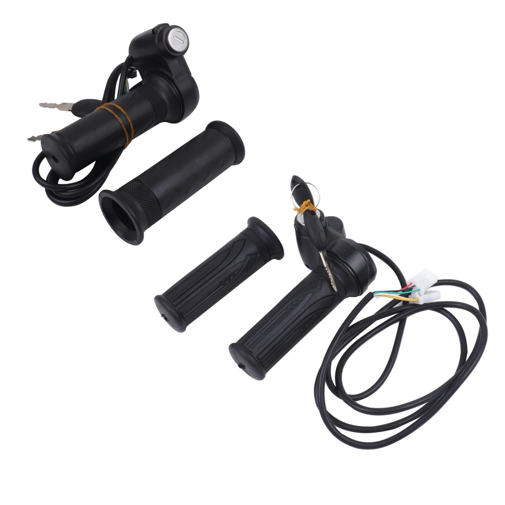 

Electric Bike Handlebars Twist Accelerators Speed Control Handle Replacement Electric Bike Twist Throttle Grip Enduring 2 Keys