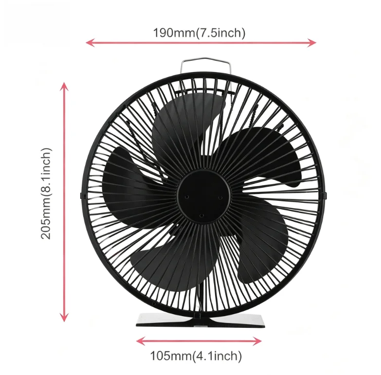 7Blade Heat Powered Fireplace Fan For Wood Stove,Silent Eco-Friendly= Fire Fan With Protective Cover, Efficient Heat Circulation