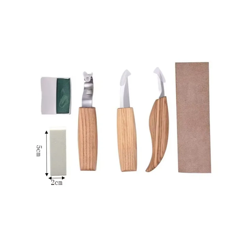 

5pcs Woodcarving Cutter Woodwork Carving Knives Set Sculptural Diy Spoon Carving Knives Tool