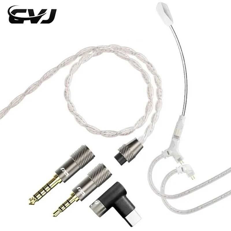 CVJ Hato-S Detachable Boom Mic Earphone Cable, for Audio Pickup Gaming Esports With mic For TRN conch, KZ, QKZ