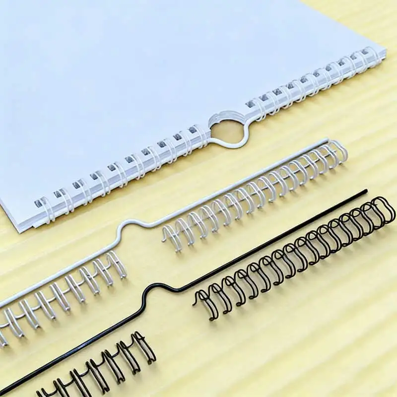100Set White Black Wall Calendar Hooks For Hanging Banners Notebooks Iron Binding Circle Hook Calendar Hanger Display Holder