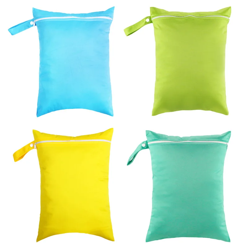 حقيبة تخزين مقاومة للماء بلون سادة مقاس 30 × 40 سم - حقيبة حفاضات أطفال قابلة لإعادة الاستخدام، حقيبة مستحضرات تجميل للسفر، يوجا قابلة للغسل ومنظم محمول #2